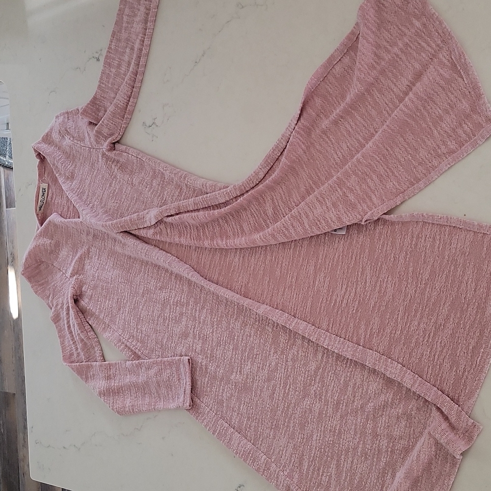 Mid thigh light weight open front duster